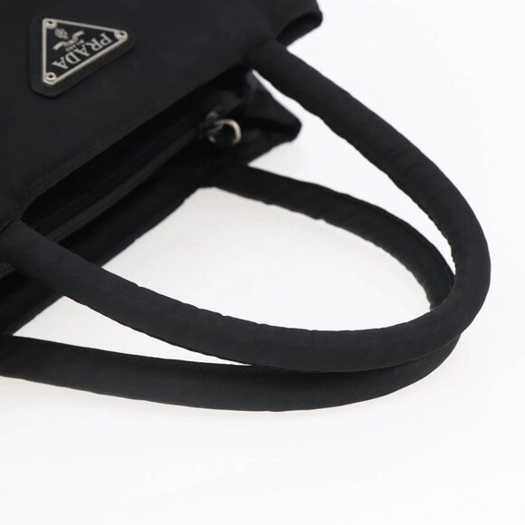 PRADA Tote Bag Nylon Black Silver Auth - Picture 7 of 15